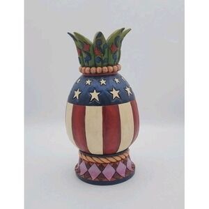 Jim Shore "Welcome All Who Seek Freedom" 2010 Patriotic Pineapple 4021133